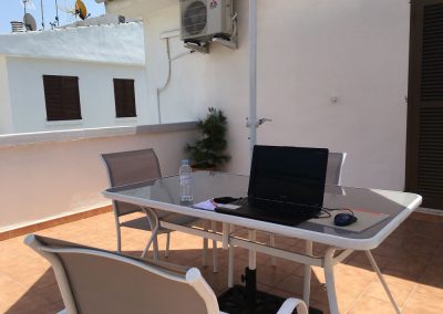 Mallorca - Meine Terrasse hinten in Playa de Muro