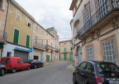 Santa Margalida - mein Fiat 500 rechts im Bild Mallorca