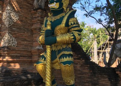 Chiang Mai - Wat Lok Molee - Wächter am Eingang