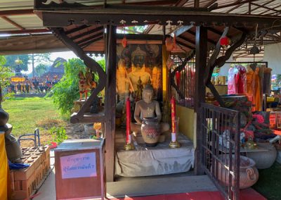 Ayutthaya Wat Thammikarat - Verkaufsstände