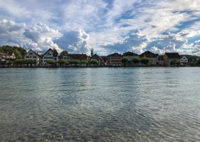 Rhein mit Blick auf Gottlieben/Schweiz Bodensee Radtour