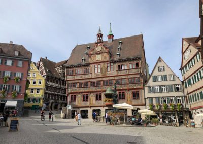 Marktplatz mit Rathaus Bodensee Radtour