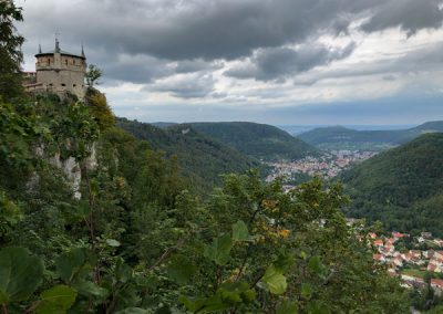 Blick auf Schloss Lichtenstein Bodensee Radtour