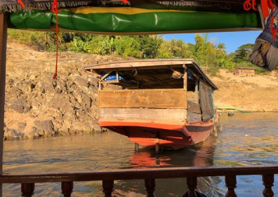 Ein Boot auf dem Mekong