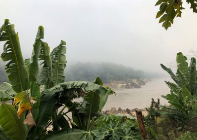 Der Mekong morgens im Nebel