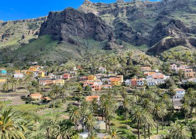 Wandern auf La Gomera: Rundwanderung El Guro - Los Granados: Blick auf Chele