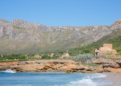 Colònia de Sant Pere - Blick aufs Meer und die Berge Mallorca