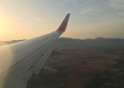 Mallorca beim Anflug - Gebirgszug im Westen