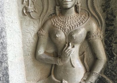 Siem Reap - Angkor Wat - Skulptur Hindu-Göttin