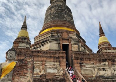 Ayutthaya - Wat Yai Chai Mongkol - zentraler Chedi