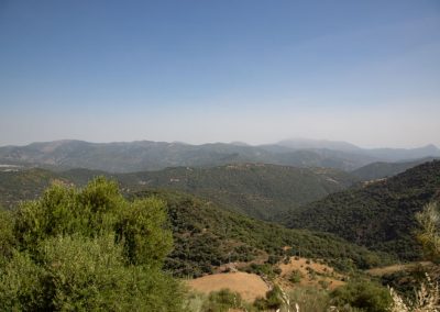 Fahrt durch Berge nach Ronda, Andalusien
