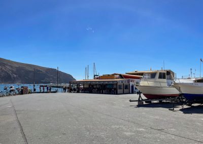 Valle Gran Rey - Vueltas: Fischrestaurant am Hafen
