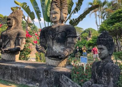 Steinskulpturen im Buddha Park, Vientiane