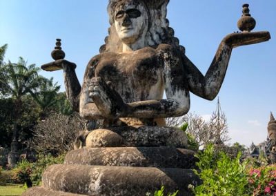 Steinskulptur im Buddha Park, Vientiane