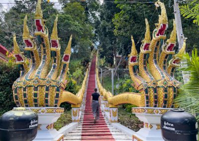 Wat Maduea Wan auf Ko Phangan - Treppe mit Naga